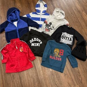 18 months boys hoodie and sweater bundle